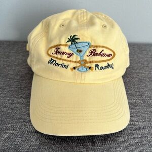 Tommy Bahama Women’s Yellow Embroidered Martini Roundup Baseball Hat Adjustable